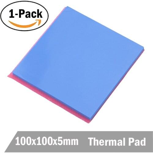 1PCS Gdstime 100x100x5mm 100mm Heatsink Blue Thermal Pad Conductive Paste Compound Silicone Pad Pads