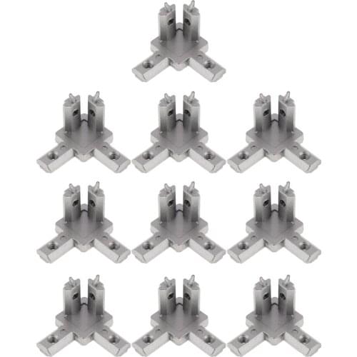 10pcs Aluminum Profile 2020 Series Extrusion 3-way Corner Joint Connector