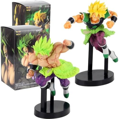 20cm Dragon Ball Z DBZ Anime Broly Broli Blory Green Yellow Hair PVC Action Figure Cartoon Collection Model Toys Kids GIft