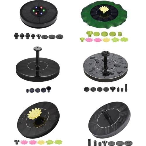 9V 3W Solar Fountain Pump Portable LED Floating Solar Powered Water Fountain Pump For Birdbath Garden Decor Backyard Pond Pool