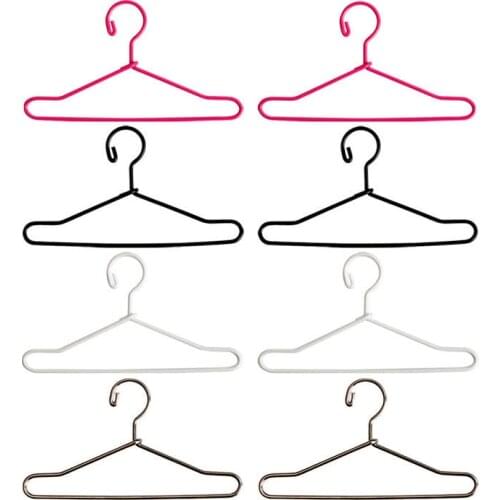 4Pcs/set 1/8 1/12 Dollhouse Miniature Hangers Clothes Dress Doll Wardrobe Accessory