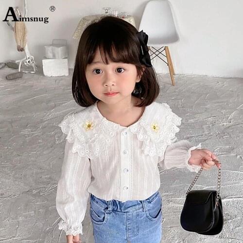 Белые блузки для девочек Aimsnug China At AliExpress