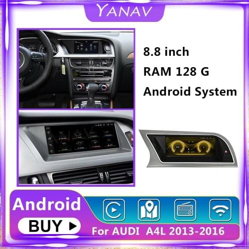 8.8 Inch Android Car Radio For Audi A4L 2013-2016 High Version Multimedia Player Auto Head Unit GPS Navigation Stereo Receiver