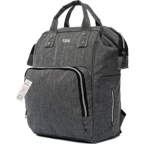 Bebex Bag-Z Organizer Mother Baby Care Backpack Light Gray Waterproof Fabric Travel Large Capacity 25 Lt Made In Turkey Organic