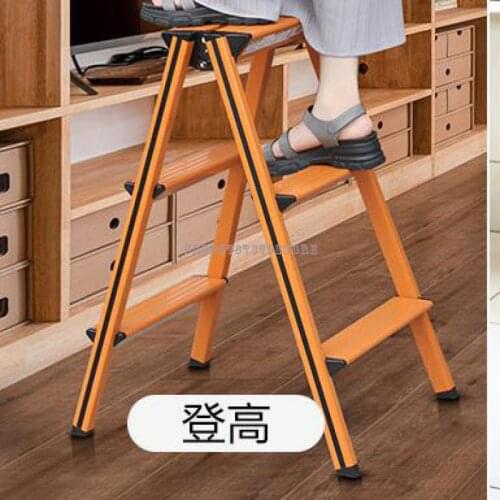 Household Aluminum Alloy Folding Small Ladder Thickened Multi-functional Three-step Four Step Herringbone Ladder Stool Dua
