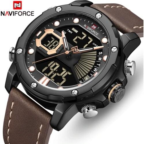 NAVIFORCE Men Watch Top Luxury Brand Fashion Sports Wristwatch LED Analog Digital Quartz Male Clock Waterproof Relogio Masculino