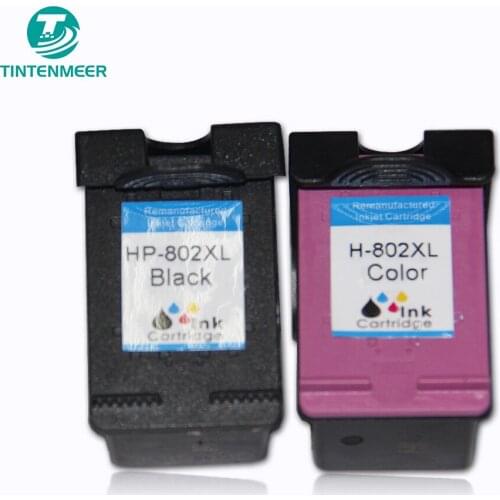 TINTENMEER ink cartridge 802 compatible for hp deskjet 1000 1050 2000 2050 3000 3050 2010 2060 printer