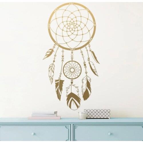 Home Decor Dream Catcher Wall Decal Boho Wall Sticker Dreamcatcher Unique Wallpaper Vinyl Bedroom Decor Tribal Wall DecalsAY1453