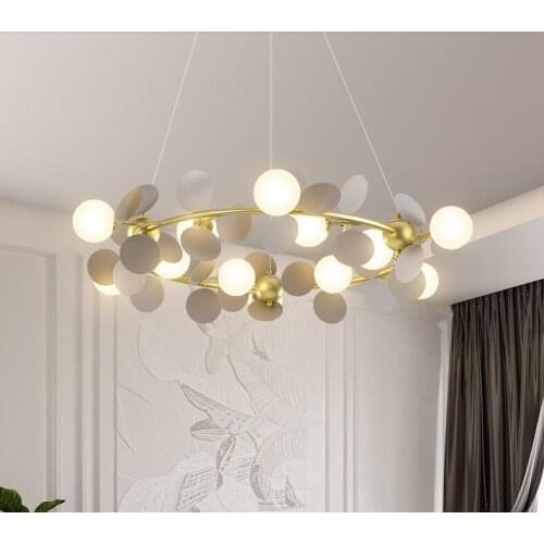 European living room lamp zinc alloy luxury simple restaurant light in the bedroom atmospheric duplex building chandelier