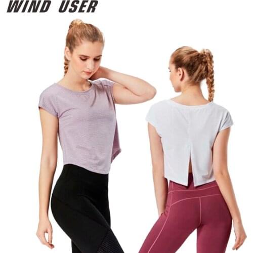 Yoga Tshirt Gym Jerseys Fitness Shirt Trainer Running T-shirts Sport Top Womens Training Short Sleeves Sexy Women Sport Shirts