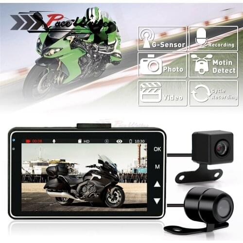 HD Motorcycle Camera DVR Motor Dash Cam with Special Dual-track Front Rear Recorder Motorbike Electronics KY-MT18 3" 1080P HD