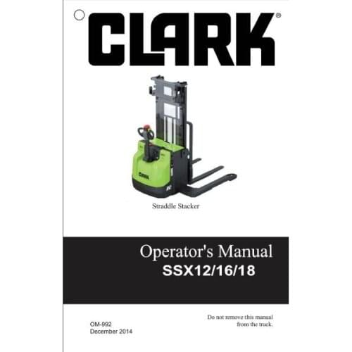 Clark Operators Manuals 2018