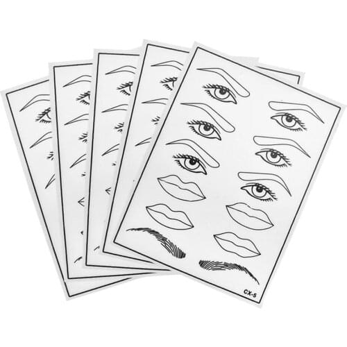 Fake Skin Permanent Makeup Tattoo Practice Fake Skin Blank Eye Lips Face Training Skin For Microblading Tattoo Beginner Supplies