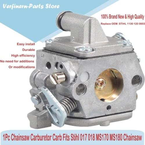 1Pc Chainsaw Carburetor Carb Fits Stihl 017 018 MS170 MS180 Chainsaw Spare Parts Fuel Supply System 1130 120 0603