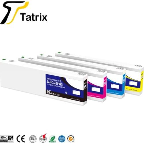 Tatrix Compatible With SJIC26P Epson TM-C7500 Ink Cartridge For Epson Colorworks C7500 Label Printer Full with 300ml Pigment Ink