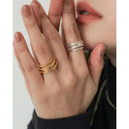Fashion Design Korean Vintage Silver Color Irregular Rings Adjustable Wide Finger Ring For Women Girls Anillos Jewelry