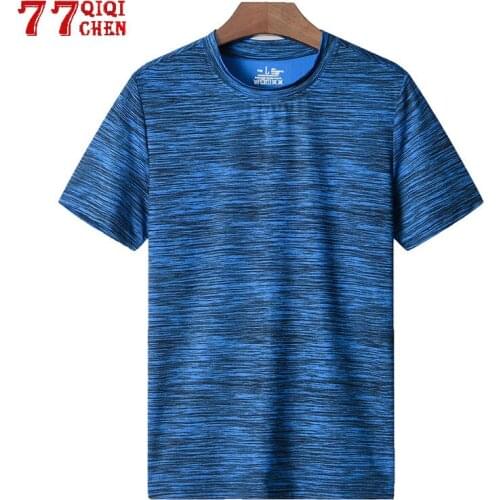 Mens T Shirt Fitness Sport Plus Size 8XL Quick dry Tee Summer O-Neck Casual T-shirt Top Male chemise homme