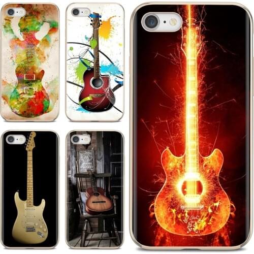 Soft Cover For Samsung Galaxy A10 A40 A50 A70 A3 A5 A7 A9 A8 A6 Plus 2018 2015 2016 2017 guitar blue music note Electric bass