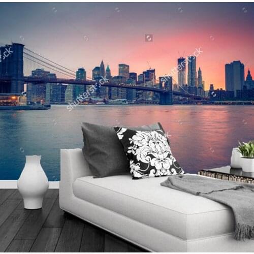 Custom landscape wallpaper,New York City,3D photo mural for living room bedroom restaurant background wall waterproof wallpaper