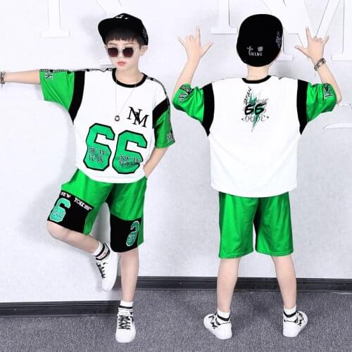 4-14 Years 2021 Summer Boy Clothing Set New Fashion Casual Active T-shirt+ Pant Kid Children Boy Teenager Clothing
