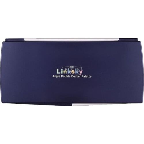 Mijello Angle Double Decker Watercolor Palette, 52 Paint Wells,Blue, 14.4" X 6.75" X 1.25",Stylish, Professional Travel Palette