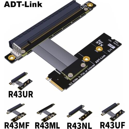 PCI-E 3.0 Riser Card M.2 for NGFF for NVMe to PCIe x16 Extension Cable Gen3 SATA Power Cable 32G/bps for BTC Miner