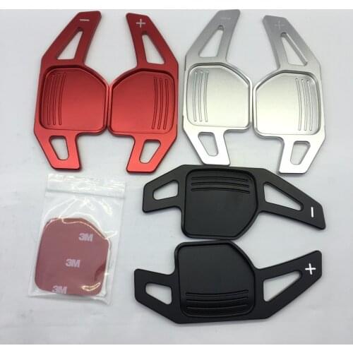 DEE Aluminium steering wheel DSG paddle shifters for Audi A4L A5 A6L A8 Q5 Q7 2013 2014 Paddle Gearbox Car Accessories Sticker