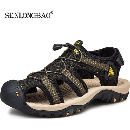 Brand New Summer Men Sandals Fashion Design Breathable mesh Casual Beach Shoes Men Soft Bottom Outdoor Sandals Big Size 38-48