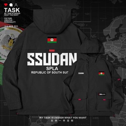North Sudan Sudanese SDN men jacket hooded Land Force logo army fan top trench coat men mens jackets for men autumn clothes
