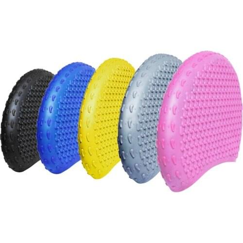 C333 Silicone men and women adult long hair swim cap waterproof comfortable professional swimming hat