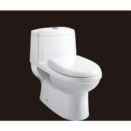 2016 new style water closet one piece S-trap ceramic toilets with PVC Adaptor and soft close seat cover AST222 UPC cerificate
