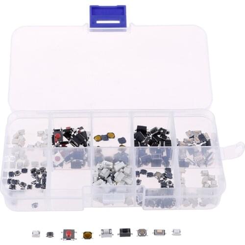 250pcs/box 10 Models Car Remote Control Tablet Micro Switch Key Touch Tactile Push Button Component