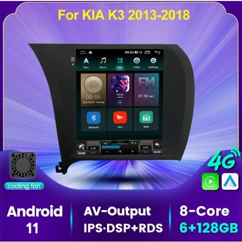 4G LTE Android 11 6GB+128GB Car Multimedia GPS Navigation Autoradio Player For Kia K3 Cerato Forte 2013 2014 2015 2016 2017 2018
