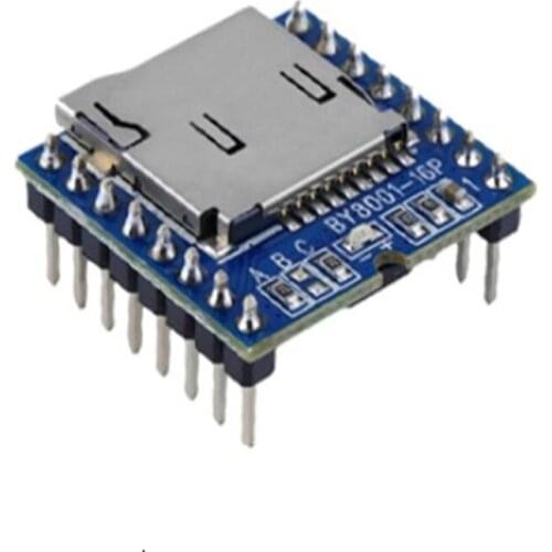 5pcs Serial voice module SD / TF Card MP3 module secret room sound effect / amusement audio player board BY8001-16P MP3/WAV