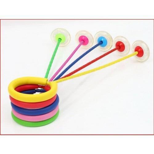 50pcs Flash Jumping Foot Force Ball Kids Outdoor Fun Sports Toy LED Children Jumping Force Reaction Ball Child-parent Games