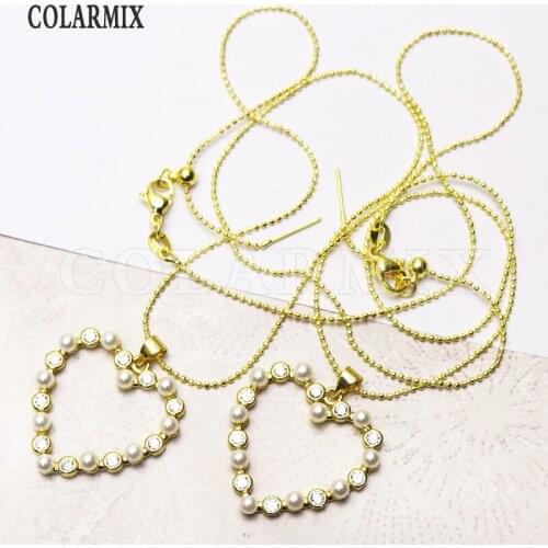 8 Strands Wholesale heart shape pendant necklace jewelry necklace gift for lady Heart pendant necklace gift for lady 9781