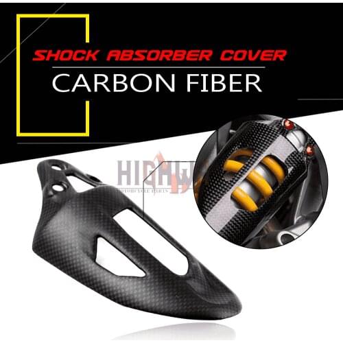 For Ducati 899 959 1199 1299 Panigale V2 Motorcycle Shock Absorber Heel Guard Cover Carbon Fiber Shock Spring Cover