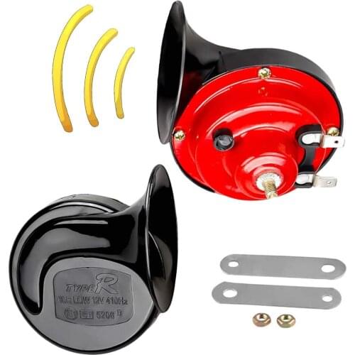 Doiplent 2 Pair Auto Car Vehicle Horn with Bracket Garberiel Universal 12V 135db Loud Dual Waterproof Horn for All Motorcycle