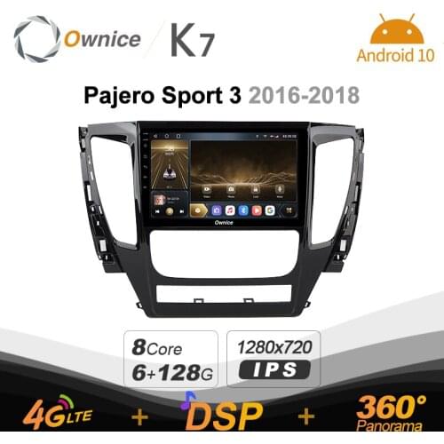 6G 128G K7 Ownice 2 Din Android 10.0 Car Multimedia radio for Mitsubishi Pajero Sport 3 2016 - 2018 With 8 Core A75*2+A55*6