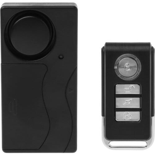Wireless Remote Control Vibration Alarm Sensor For Car Window Door Home Security