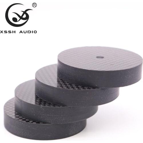 4pcs Big Carbon fiber cylinderaudio CD power amplifier bookcase turntable foot pad shock absorber foot Stand Pad