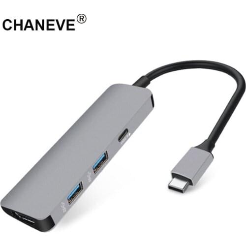 CHANEVE USB C HUB USB-C to 3.0 HUB HDMI Adapter for MacBook Galaxy S9/S8 Plus Huawei Mate10 P20 Pro Type C To HDMI