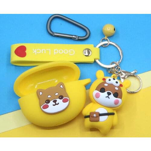 Cartoon Earphone Case With Key Ring For Beats Studio Buds Earbuds Earphone Cover Charging Box with Anti-drop Buckle