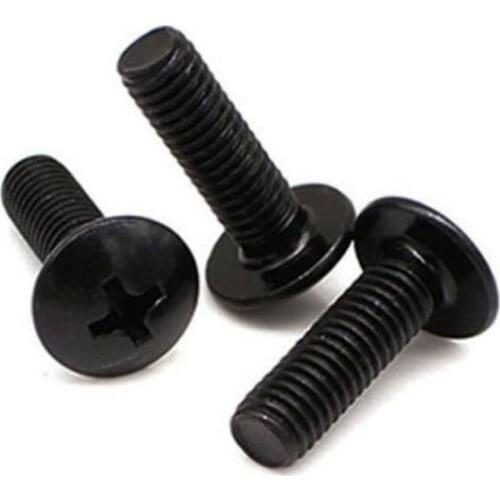 M3m4 black big flat head machine thread cross TM machine tooth screw umbrella head screw big head screw,10000 in a bag