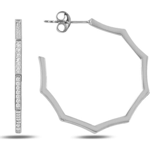 KUTAYDAN Zircon Earrings 925 Sterling Silver