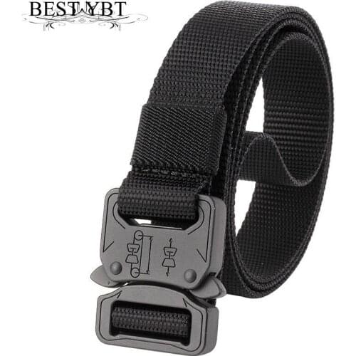 Best YBT Unisex Nylon Belt Alloy Insert Buckle Plus Hard Tactics Military Fans Style Outdoor Sports Leisure Men And Women Belt