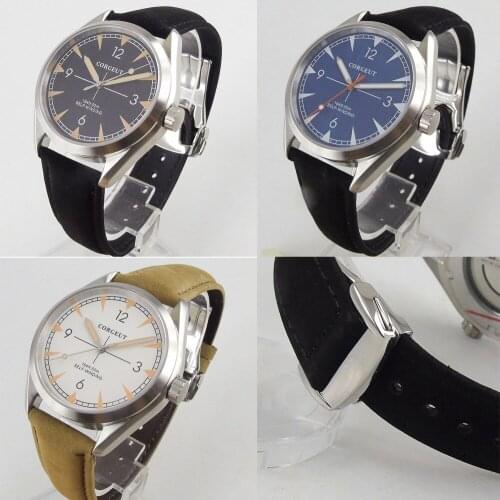 Brushed 41mm corgeut white dial Sapphire Glass miyota 8215 automatic mens Watch C129