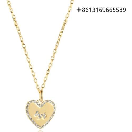 Fashion 925 childlike innocence series silver simple heart necklace
