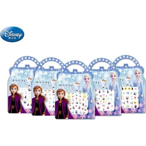 Disney Frozen 2 Elsa Anna Nail Stickers Toy New Disney Sofia White Snow Princess Mickey Minnie Girls Toys Cute cartoon image toy