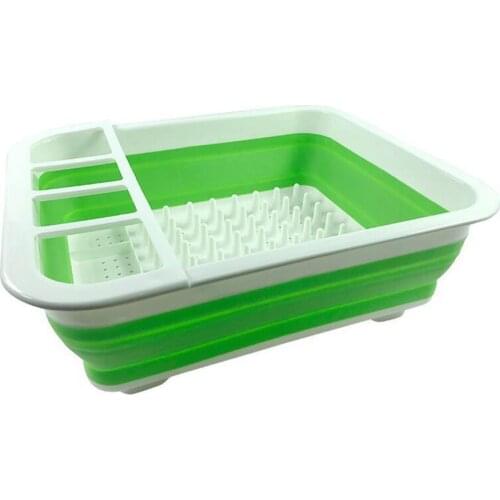 New Folding Plate Draining Rack Dish Storage Rack Kitchen Accessories Dish Drying Rack Kitchen Organizer